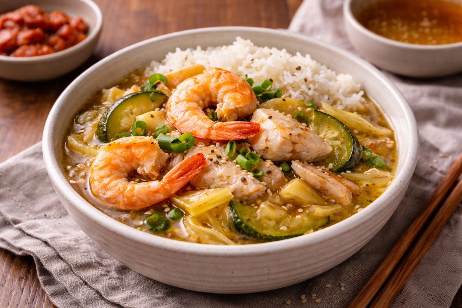 Jagalchi-Inspired One-Pan Seafood&nbsp;Bowl