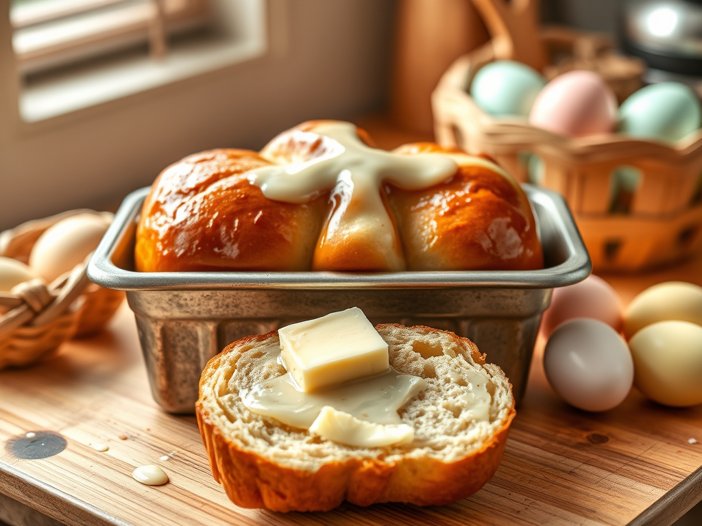 Image of a Mini Hot Cross Bun Loaf