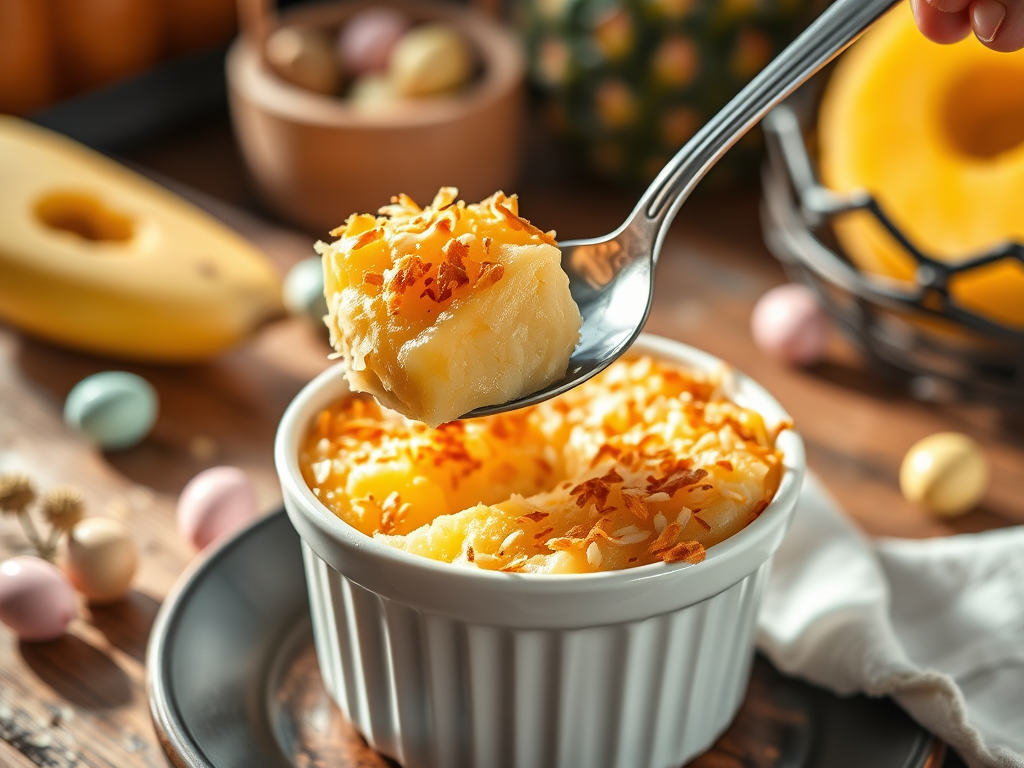 Coconut & Pineapple Ramekin Pudding