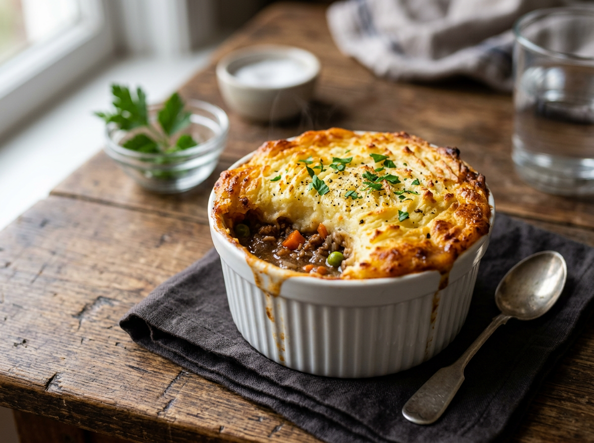 Mini Cottage Pie Pot Pies (Comforting Solo Bake for One)