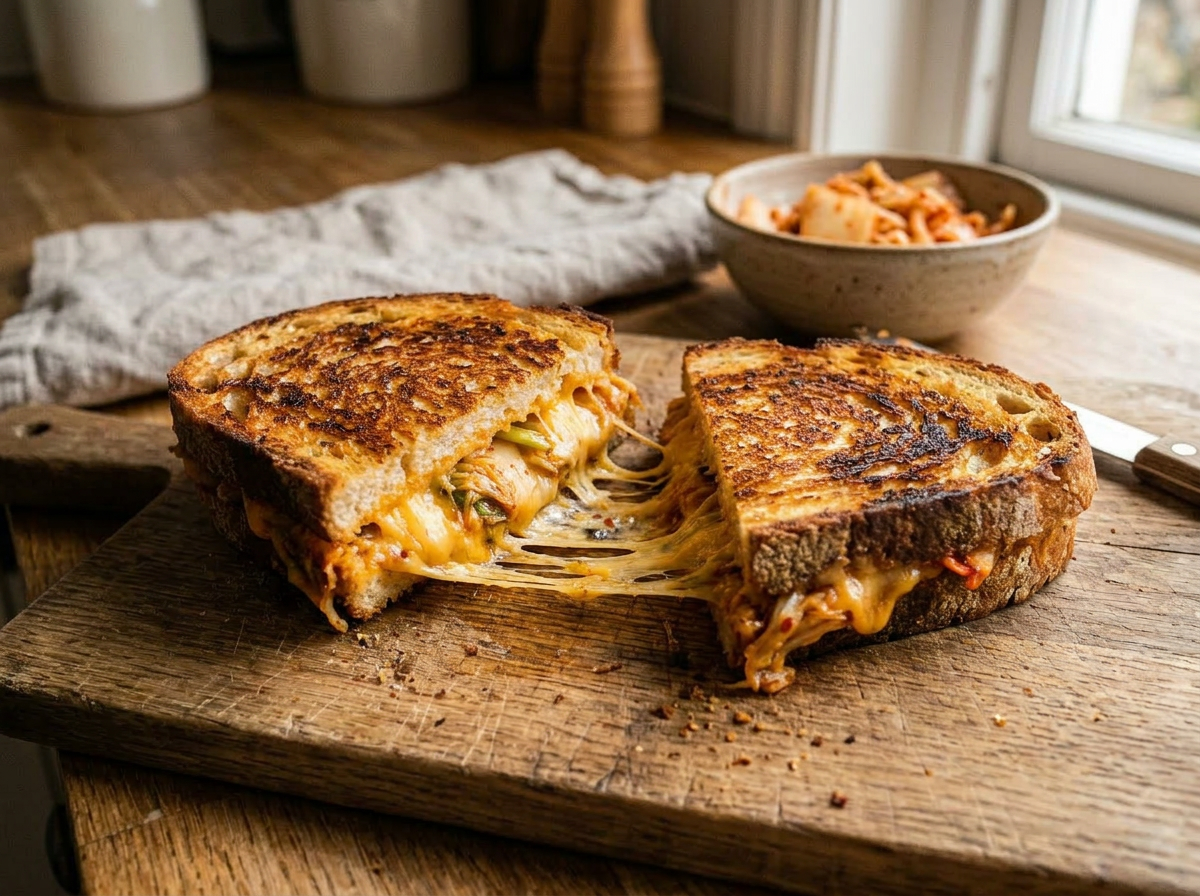Kimchi Cheese Toastie (For One)