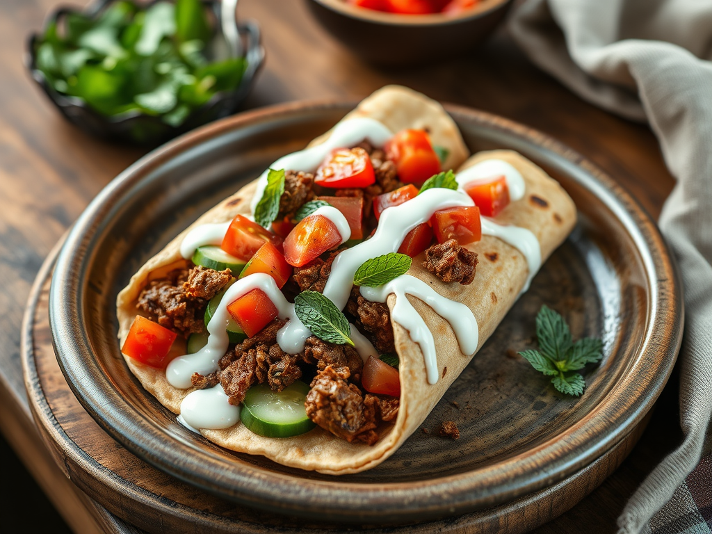 Spiced Lamb & Yoghurt Flatbread