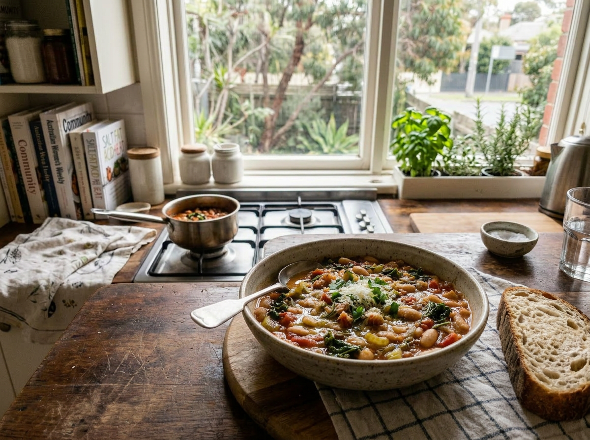Tuscan White Bean & Tomato Stew (For One)