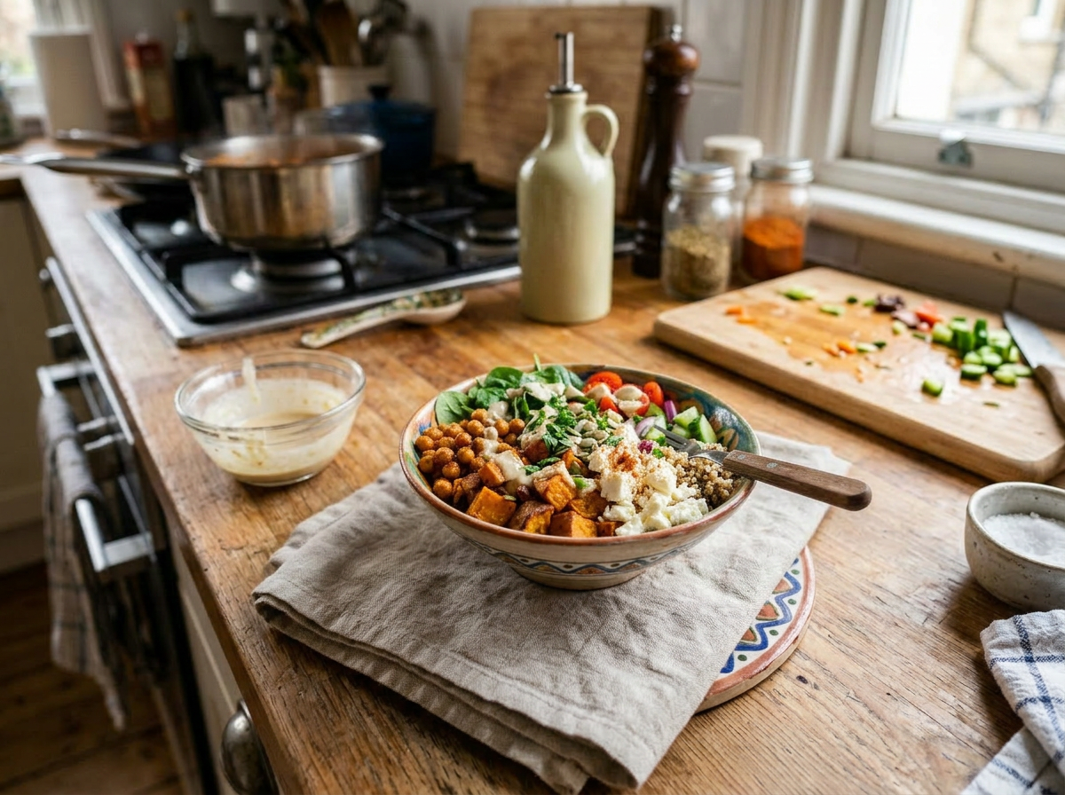 Sweet Potato, Feta & Chickpea Bowl (For One)