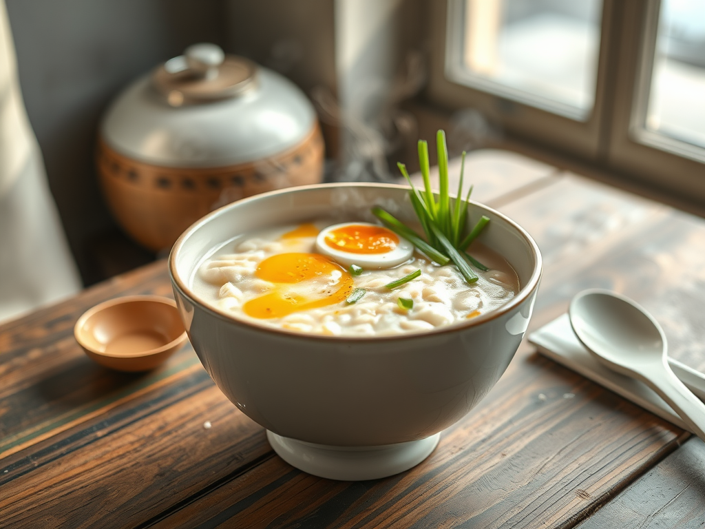 Ginger Chicken Congee for One (30-Minute Cheat Version)