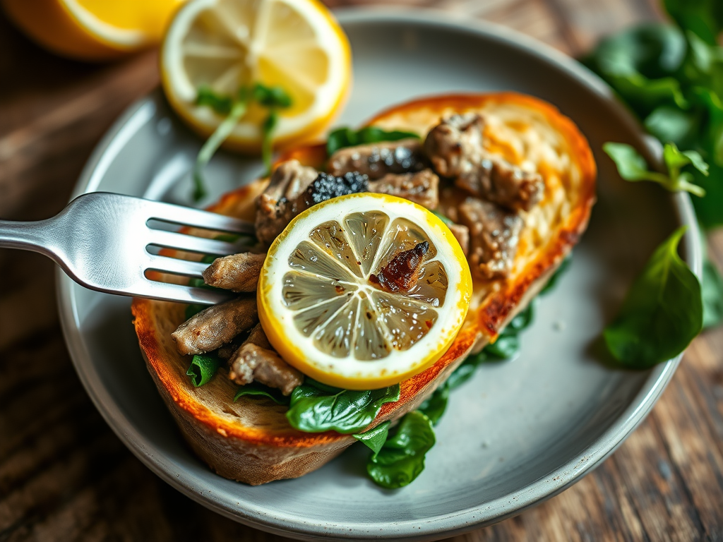 Lemon Sardine & Spinach Toast (5-Minute Omega Boost)