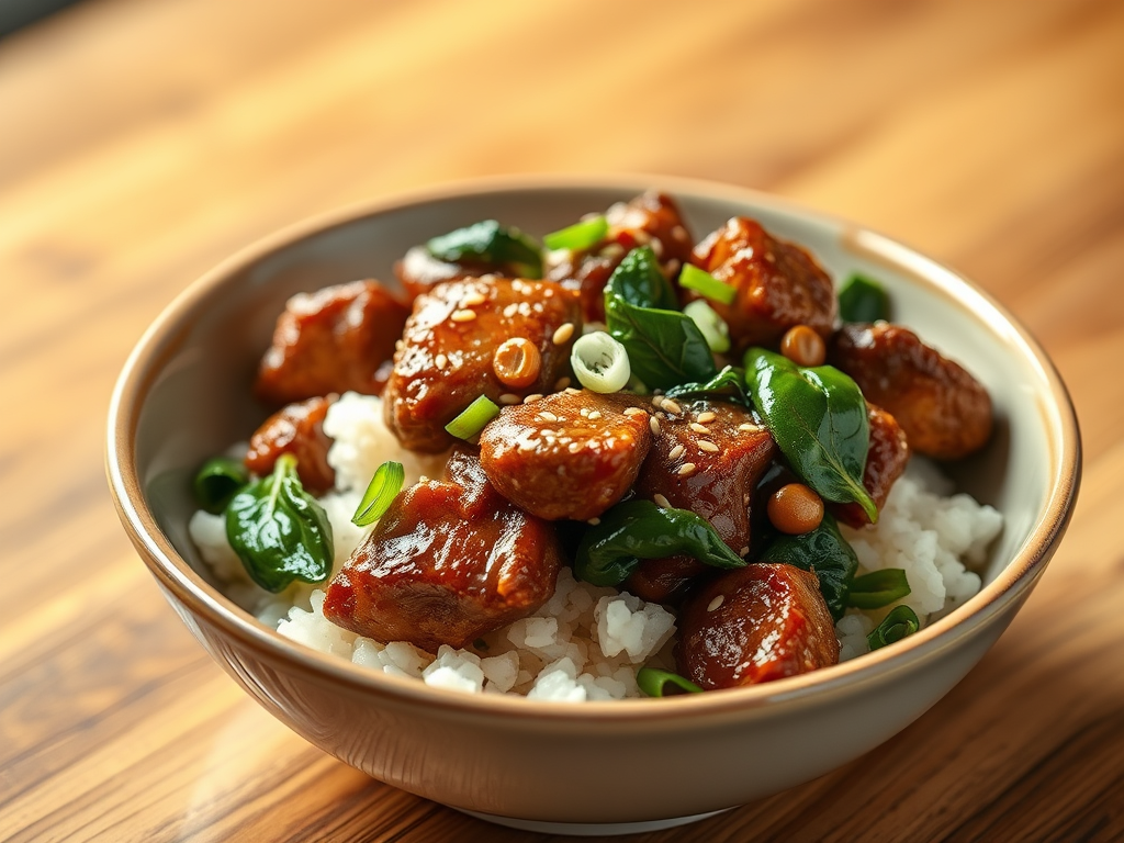 15-Minute Lamb & Spinach Stir-Fry