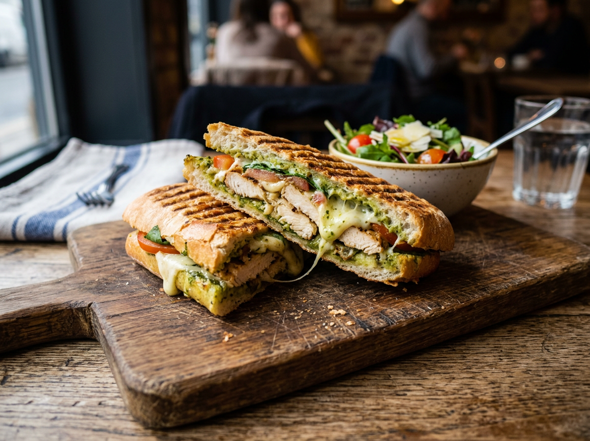 Chicken Pesto & Mozzarella Panini (For One)