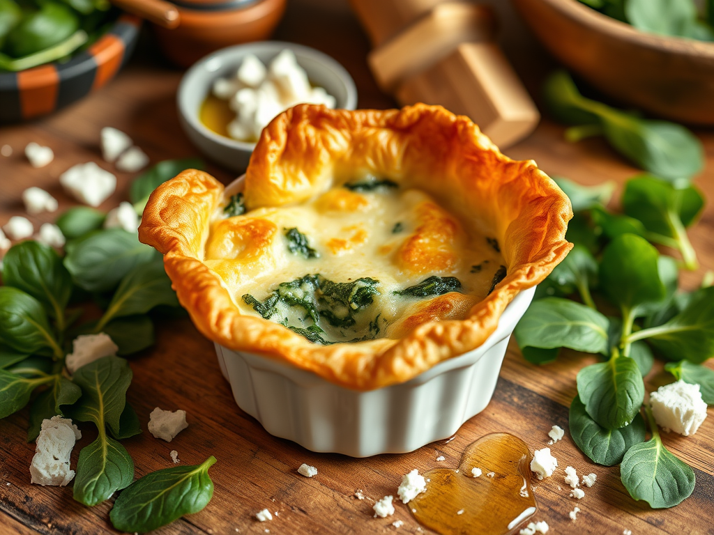 Spinach & Feta Phyllo Pie for One (Crispy, Comforting, Surprisingly Easy)