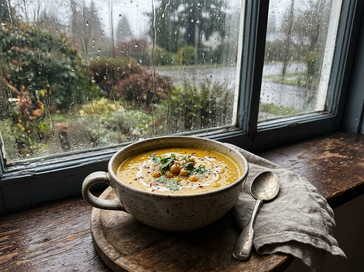 Golden Chickpea & Coconut Soup (For One)
