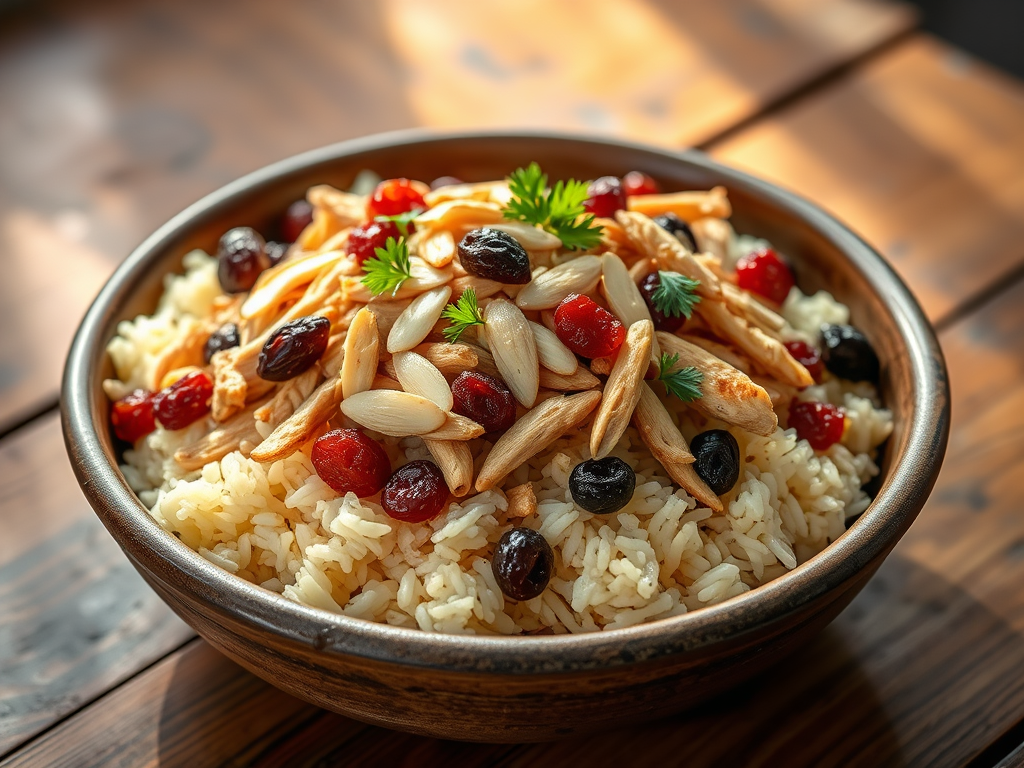 Quzi (Iraqi Spiced Rice with Shredded Chicken – Comfort Food for One)