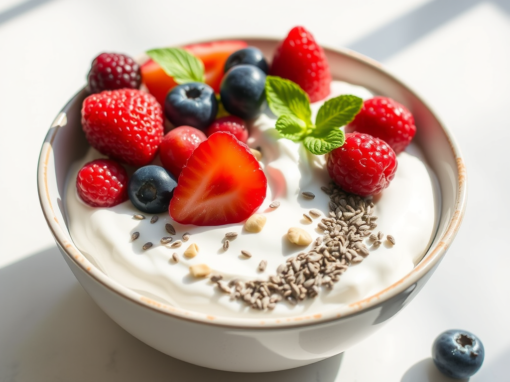 Berry, Yogurt & Chia Bowl (Antioxidant Boost for One)