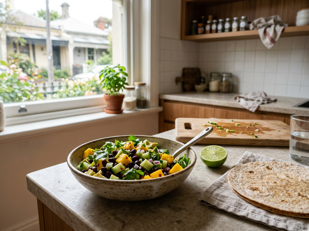 Mango Avocado Black Bean Bowl for One | Easy Summer Lunch