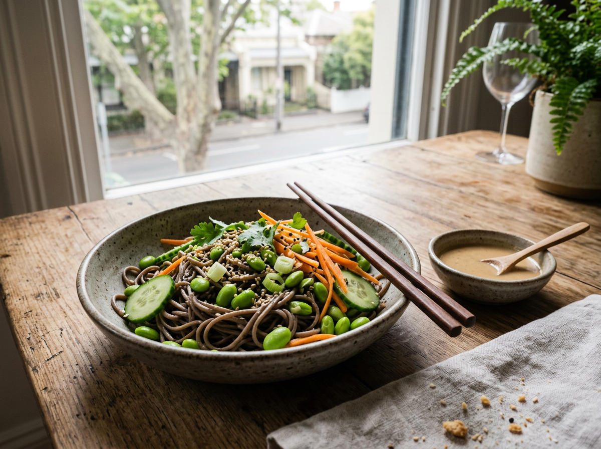 Sesame Soba Noodle Salad for One | Easy Summer Lunch
